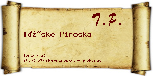 Tüske Piroska névjegykártya