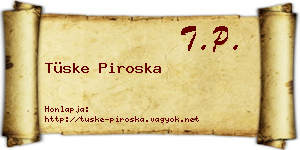 Tüske Piroska névjegykártya